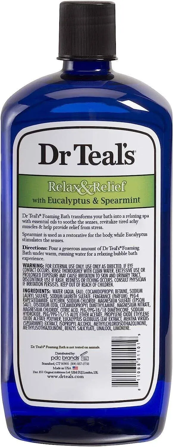 Dr Teal's Foaming Bath with Eucalyptus & Spearmint