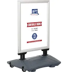 M&T Displays WindPro Weather Resistant Outdoor Curb Sidewalk Sign Holder