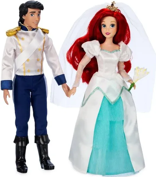 Official Disney Store Ariel and Eric Wedding Doll Set