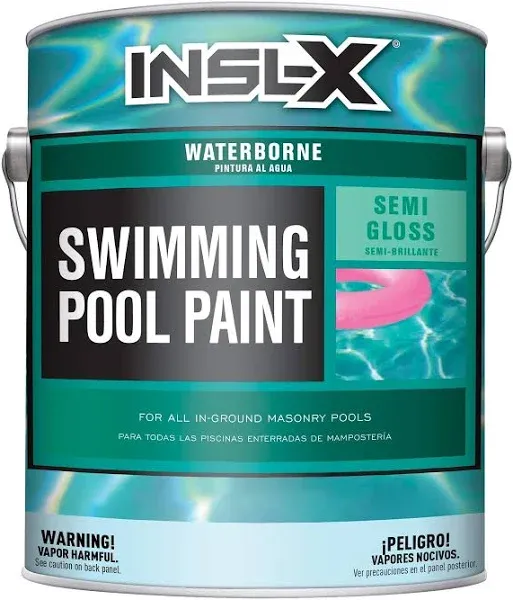 INSL-X Waterborne, Semi-Gloss Acrylic Pool Paint, Ocean Blue, 1 Gallon