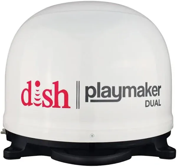 Winegard DISH Playmaker Dual Gen2 Portable Satellite TV Antenna - White Dome