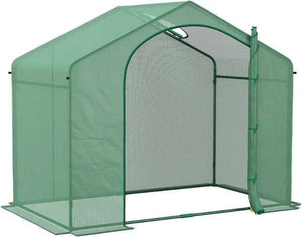 Outsunny 6' x 3' x 5' Walk-in Greenhouse Portable Hot House PE Cover