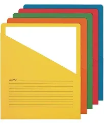 Vertical File Folder - File Folders - File Folders with Pockets (Thick Card Stock) (25 Pack) - Pocket Folders - Slash File Jaket - Slash Pocket Folder