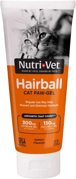 Nutri-Vet Salmon Hairball Paw-Gel for Cats