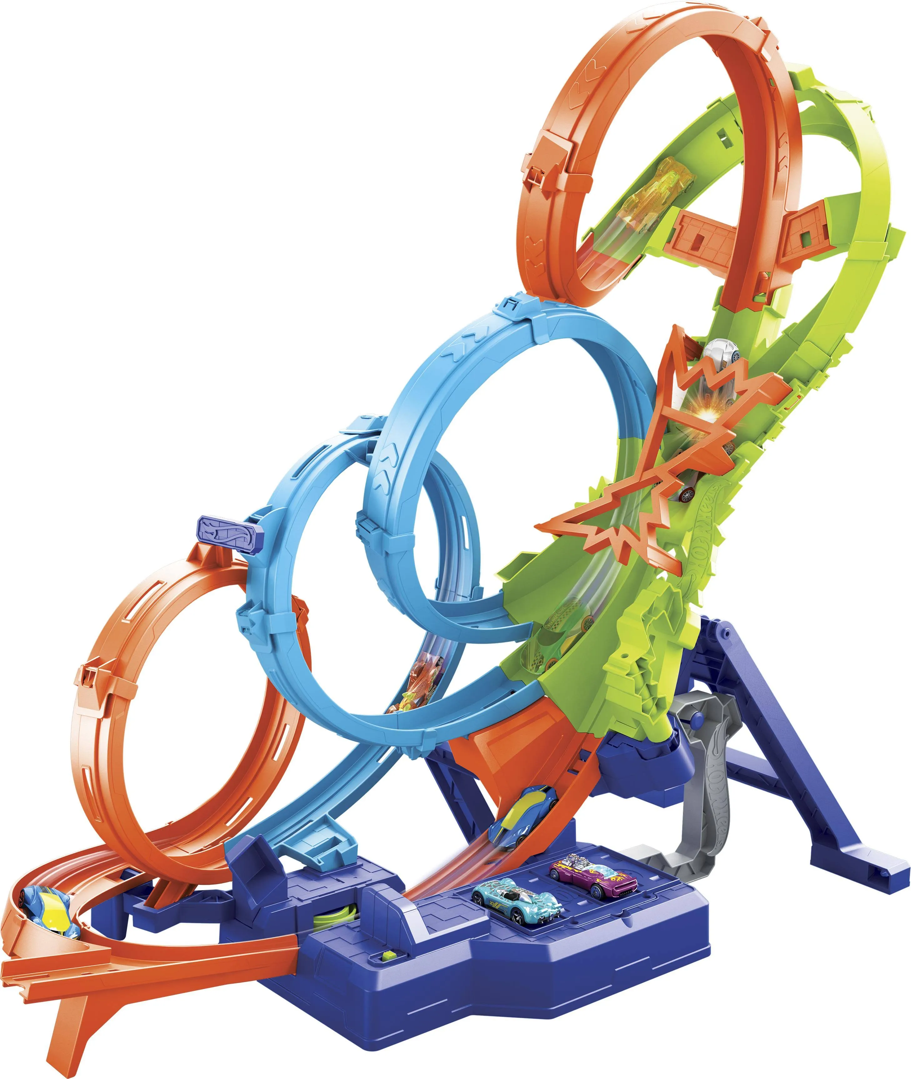 Hot Wheels 4-Loop Crash-Out Track Set