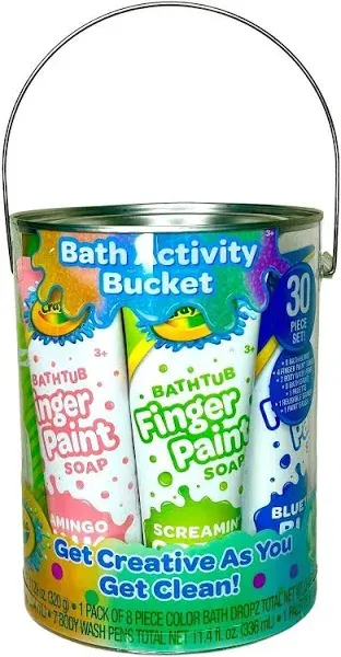 Crayola Bath Activity Bucket  (30 piece Set) Finger Paint Soap  Value Pack