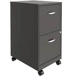 Space Solutions 18" Deep 2 Drawer Mobile Letter Width Vertical File Cabinet