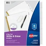 Avery® Big Tab™ Write &amp; Erase Dividers, 8-Tab Set (23078)