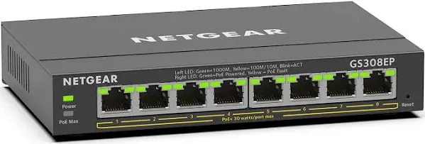 Netgear 8-Port PoE+ Gigabit Ethernet Plus Switch