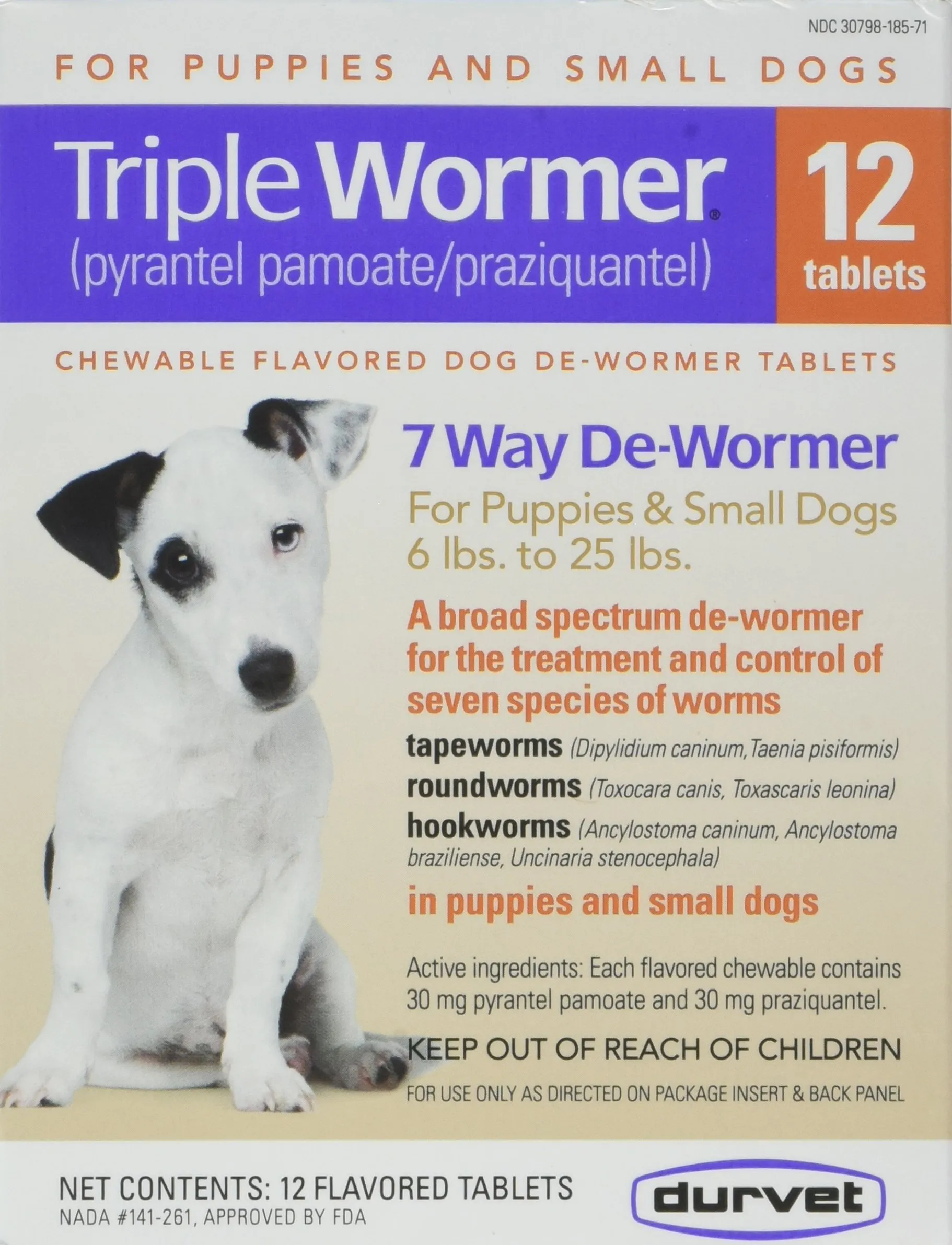 Triple Wormer for Puppies & Small Dogs - 12 Count