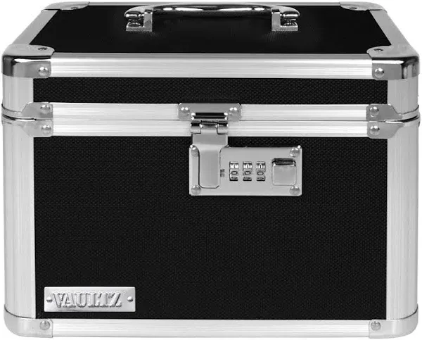 Vaultz Combo Lock Storage Box, Black, Medium Density Fiberboard, VZ00102-2