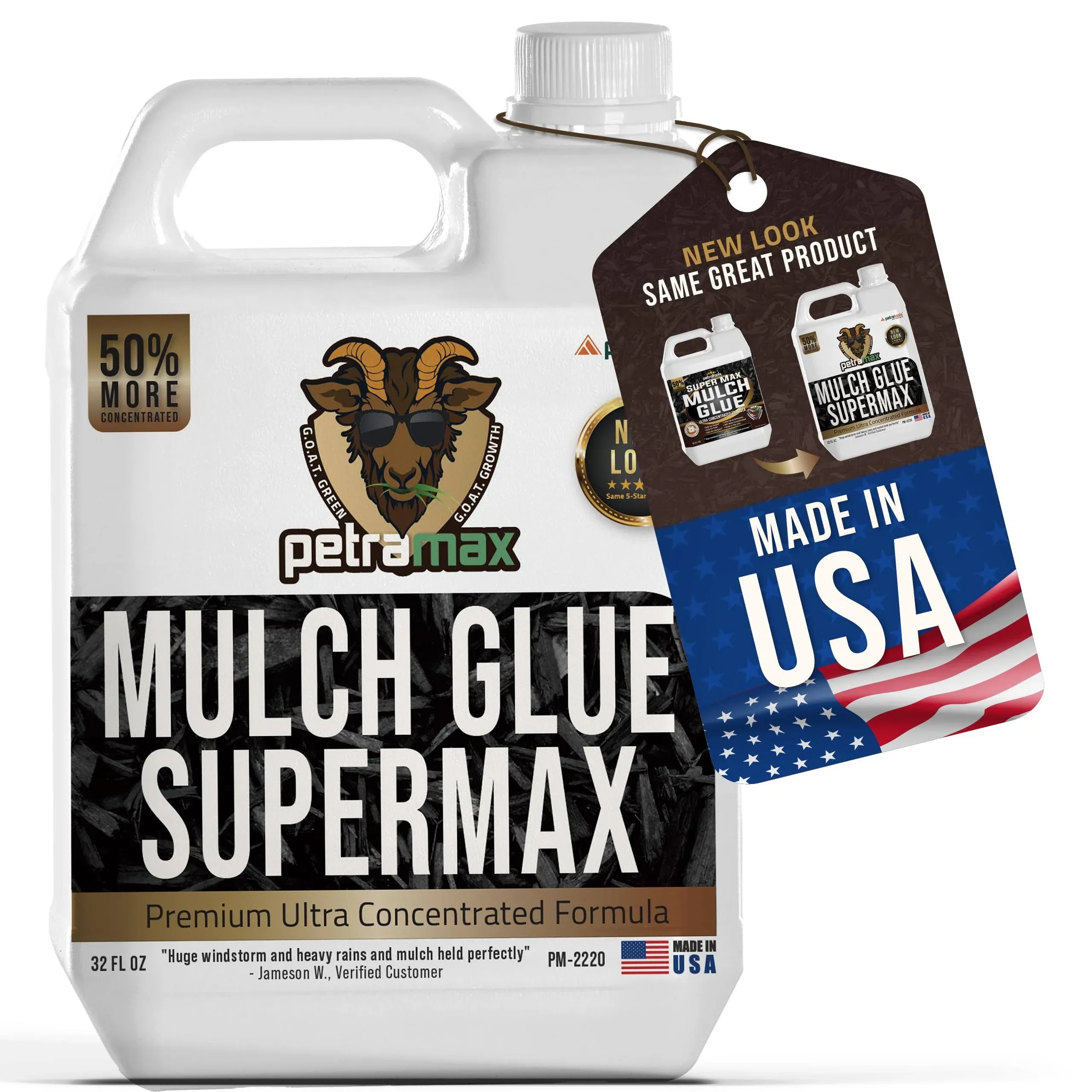 PetraMax Supermax Mulch Glue - Rock Glue, Gravel Glue, Gravel Stabilizer and Mulch Glue Binder, Rock Glue for Landscape Maintenance and Landscape