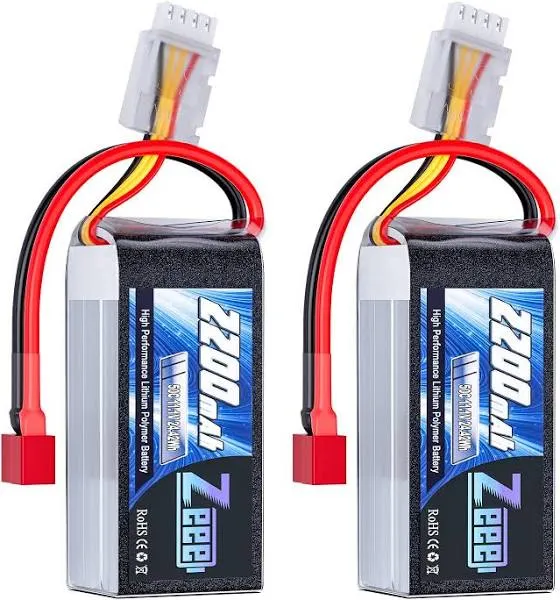 Zeee 3S Lipo Battery 2200mAh 11.1V 50C Shorty Pack Battery with Deans Plug fo...