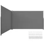 VEVOR Retractable Side Awning Patio Screen Retractable Fence 71x236inch Privacy Screen Gray ZYPF180X600CMGY01V0