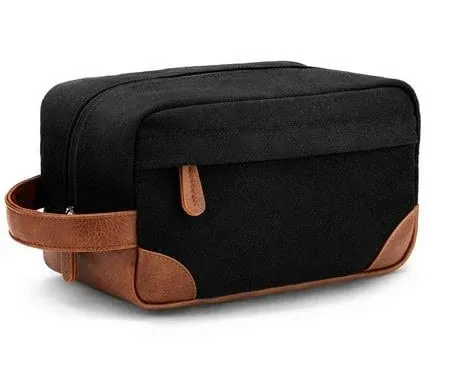 Vorspack Toiletry Bag Hanging Dopp Kit for Men Water Resistant Canvas Shaving Ba