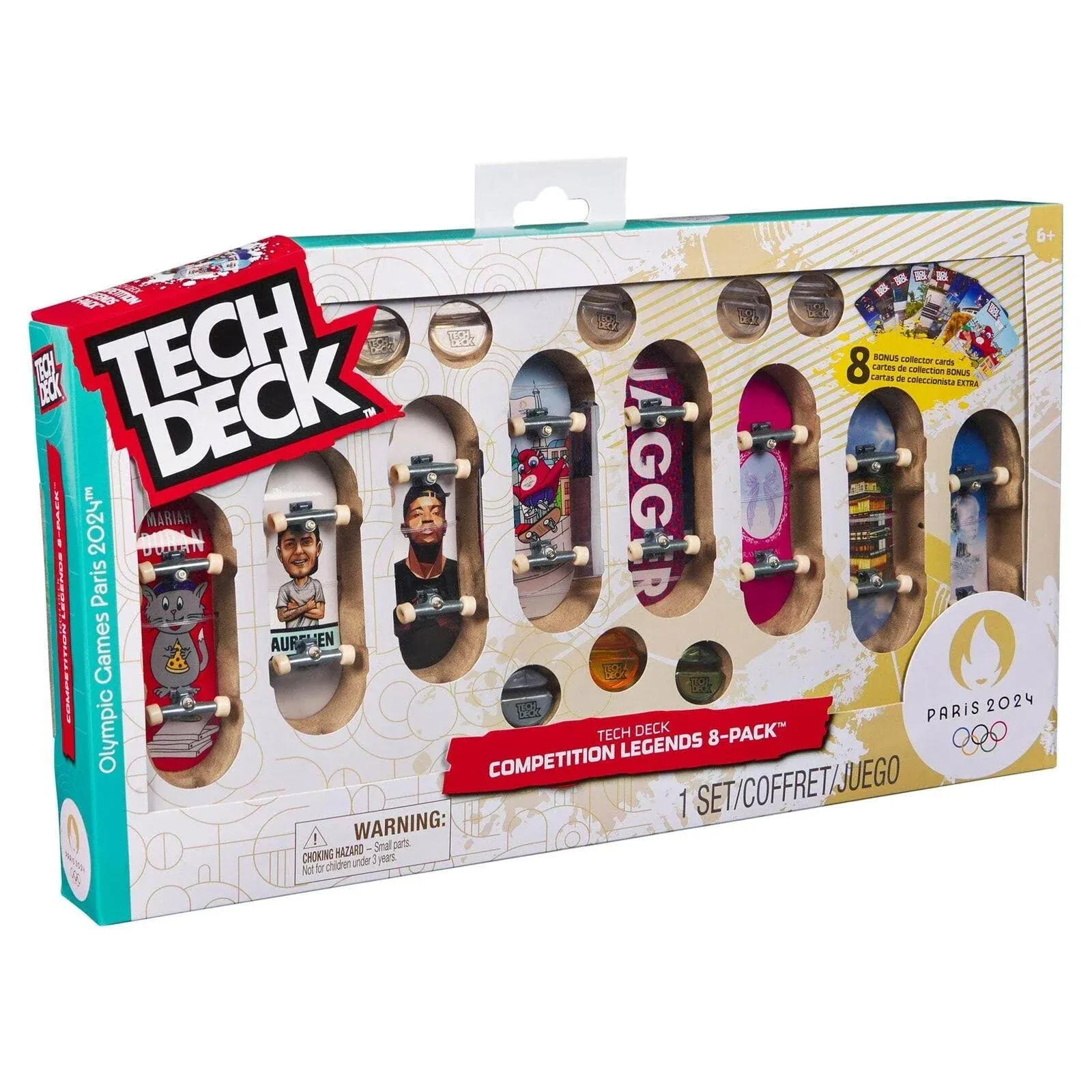 Tech Deck Olympic Competition Legends 8-Pack FREE J&amp;J&#039;S STICKER