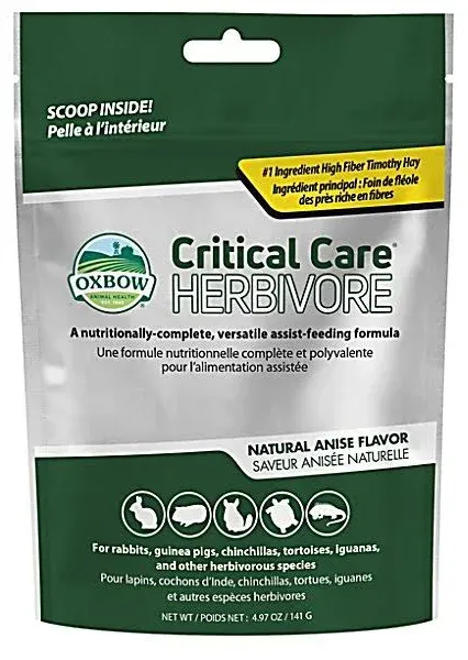 Oxbow Critical Care Herbivore Anise Small-Pet Health Supplement, 141-gm bag