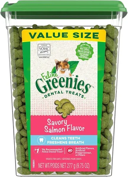 Greenies Feline Savory Salmon Dental Cat Treats