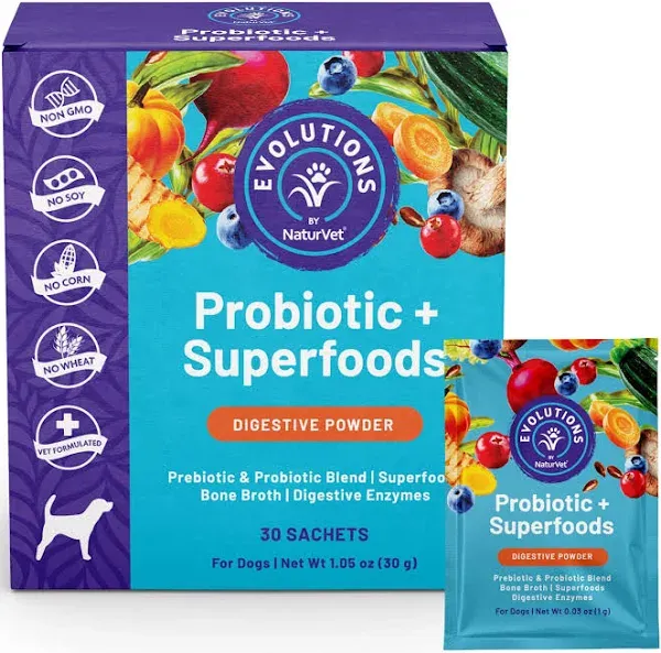 NaturVet Evolutions Probiotic + Superfoods