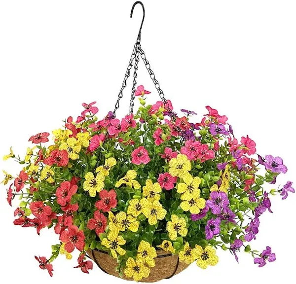 Lesrant Artificial Flowers in Basket