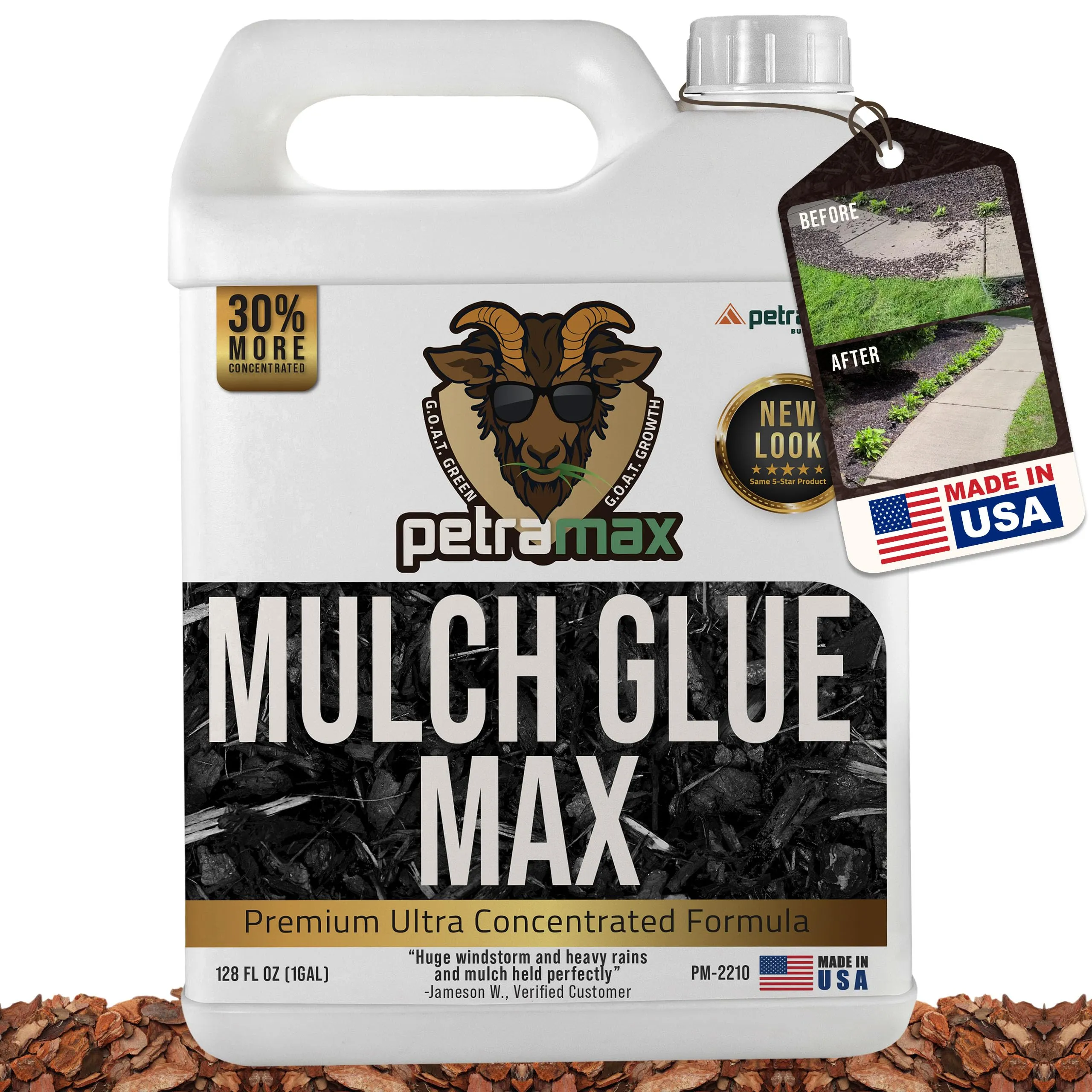 Petra Max Mulch Glue for Landscaping Concentrate Mulch Binder Glue Pea Gravel