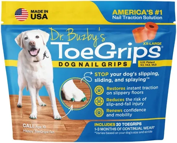 Dog Toenail Grips | Dr. Buzby’s ToeGrips for Dogs S (Red)