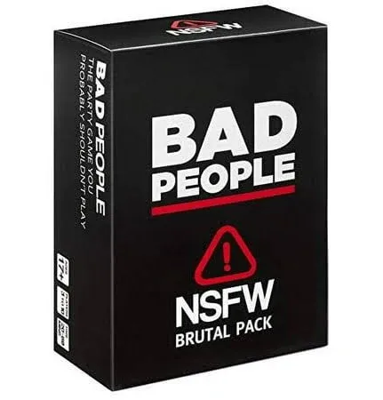 BAD PEOPLE - NSFW Brutal Expansion Pack (100 NEW Question Cards) - Party Game