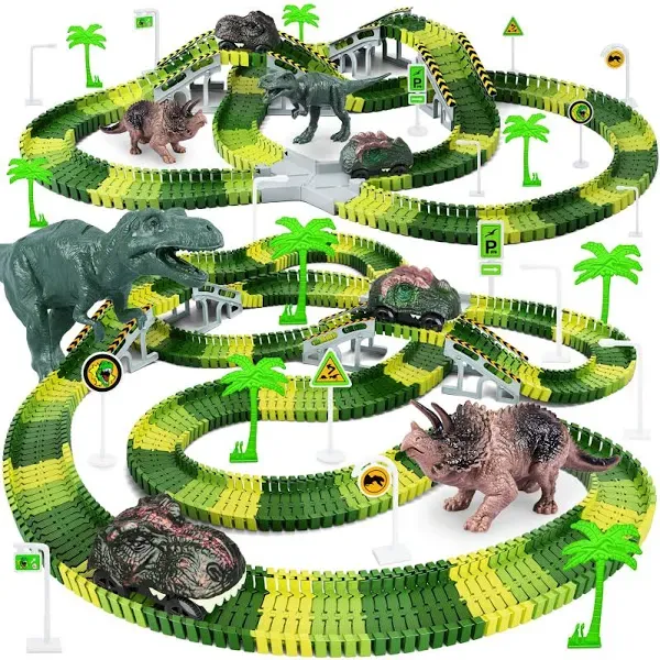 Dinosaur Toys Create A Dinosaur World Road Race Flexible Track Playset 2Pcs