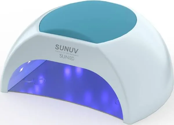 Sunuv SUN2C 48W UV Light for Nails,UV LED Nail Lamp with 4 Timer Settings,LED Nail Light Compatible with All Gel Types, Quick Drying Nail Dryer Blue