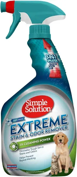 Extreme Pet Stain and Odor Remover | Enzymatic Cleaner with 3X Breeze, 32 Ounces