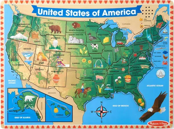 Melissa & Doug USA Map Sound Puzzle