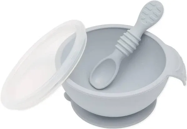 Bumkins Baby Feeding Set Silicone Suction Bowl Lid