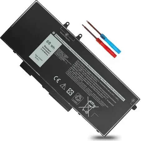 68WH 3HWPP Battery for Dell Latitude 5401 5410 5411 5501 5510 5511 Precision 3541 3550 3551 Inspiron 17 7500 7506 2-in-1 Black Edition Series 03HWPP P80F002 N2NLL 1VY7F 3YNXM 451-BCMN,15.2V 4 Cells