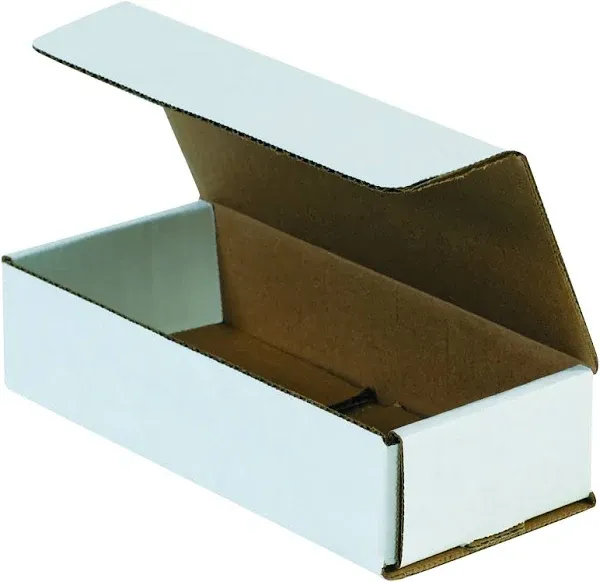 50 10&#034; x 5&#034; x 2&#034; White Corrugated Mailers Die Cut Tuck Flap Boxes Free Shipping