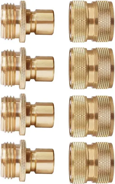 PLG Brass 10-Piece Quick Connect Garden Hose Fittings