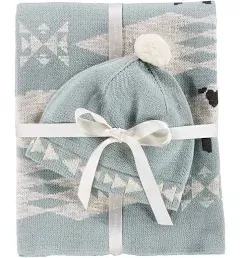 Pendleton Knit Baby Blanket with Beanie