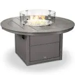 POLYWOOD Round 48" Fire Pit Table (Slate Grey)