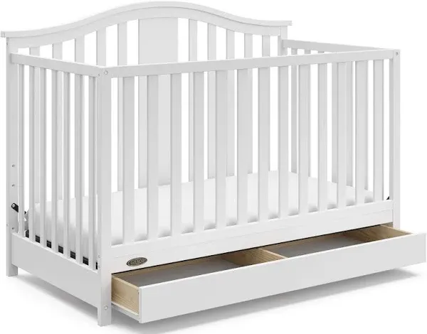 Gold Certified 4-in-1 Espresso Convertible Crib with Drawer Combo