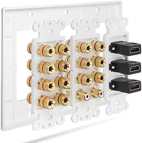 Fosmon 3 Gang 7.2 Surround Sound Distribution Wall Plate