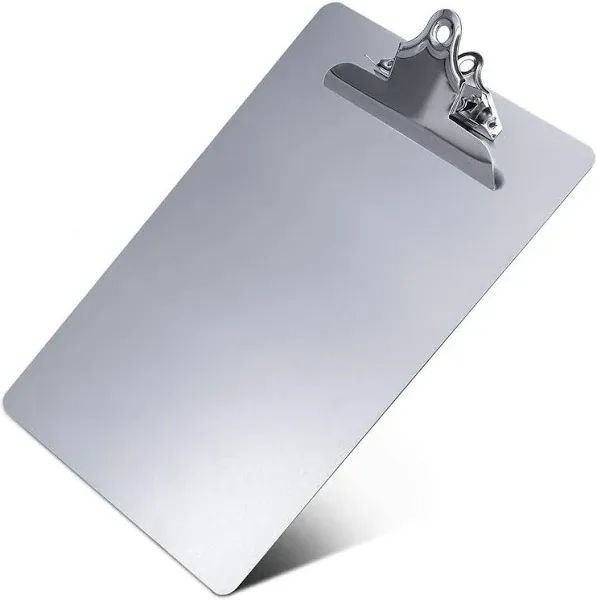 Metal Clipboard, Contractor Heavy Duty Aluminum Clipboard with High Capacity Clip, Rust-Proof Plate for Letter Size and A4 Paper Sheet, Supplies for Office, Jobsite, Medical, School, Law Enforcement