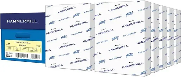 Hammermill Colors Print Paper, 20lb, 8.5 x 11, Canary, 500/Ream