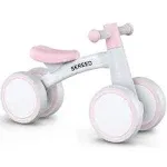 SEREED Baby Balance Bike for 1 Year Old Boys Girls 12-24 Month Toddler Bike, 4 Wheels First Birthday Gifts (Pink)