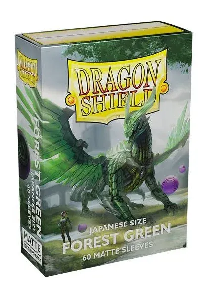 Dragon Shield: Forest Green - Matte Japanese Size Card Sleeves (60ct)