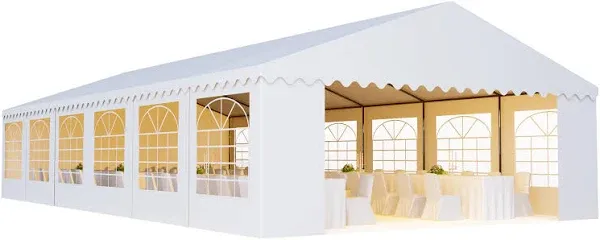 AMERICAN PHOENIX Party Tent 40x20 Heavy Duty Large White Roof Commercial Fair Car Shelter Wedding Events Canopy Tent (40x20)