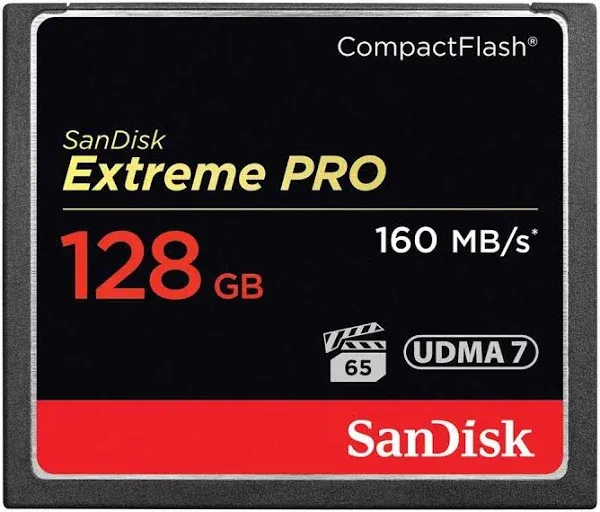 Sandisk Extreme Pro 128GB 128G Compact Flash Card CF 160MB/s 1067x UDMA7 US