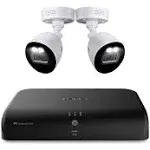 Lorex Fusion 4K 8MP 12 Camera Capable (8 Wired + 4 Wi-Fi) 2TB Wired DVR System with 2 Indoor/Outdoor Bullet Cameras - Active Deterrence, Color Night V