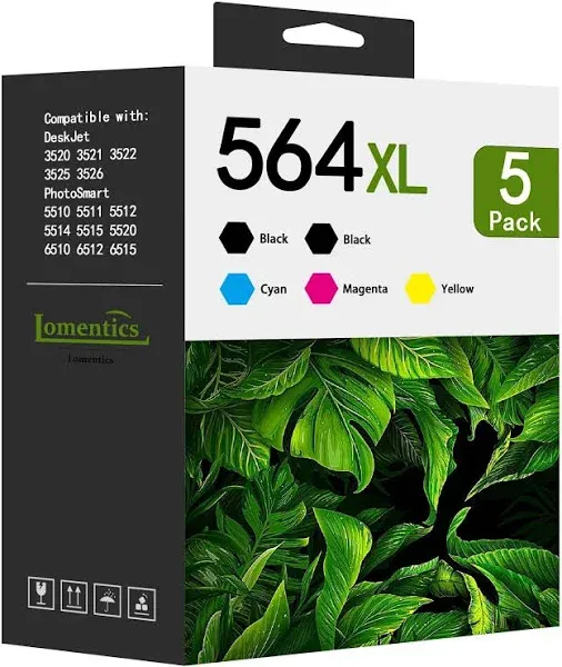 564XL High Yield Ink Cartridges 4-Pack