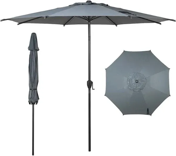 Abba Patio 9ft Outdoor Market Patio Umbrella w/ Push Button Tilt and Crank