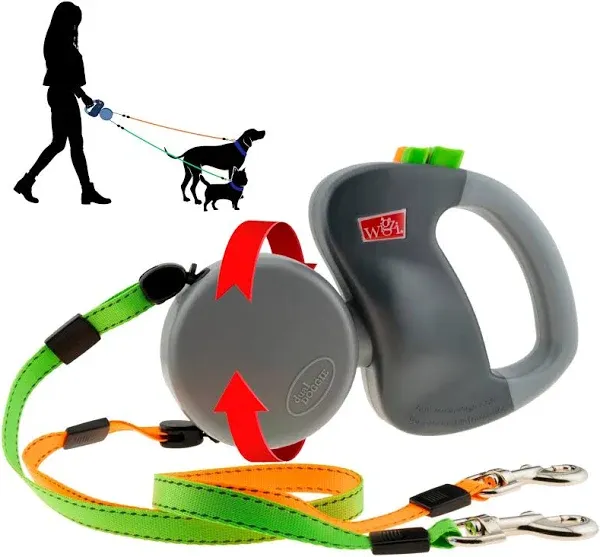 Wigzi Dual Doggie Retractable Leash