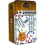 Double 12 Dominoes Tin, TCG Toys Classic Games - Be The First to Win! Great for Boys and Girls Over Age 7